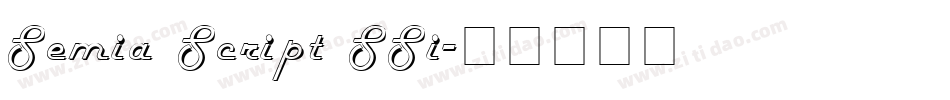 Semia Script SSi字体转换